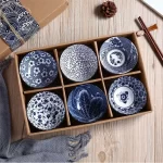 Japanese Colour Kitchen Utensils Porcelain Ceramic Bowl With Box Tableware Set - Image 11
