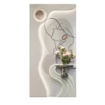 Modern Light Luxury Entrance Hall Decoration Feeling Lights Corridor Hanging Three-dimensional Sandstone Texture Mural Painting - Image 5
