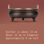 Creative Pure Copper Incense Burner For Buddha, Retro Home Indoor Tea Room Crafts Decor, Aromatherapy Burner, 1Pc - Image 12