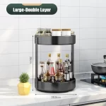 360° Rotating Spice Rack Organizer Seasoning Holder Kitchen Storage Multi-Function Tray Home Supplies for Bathroom Cabinets - Image 8