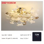 Luxury Living Room Ceiling Lamp Post-modern Designer Leaf Restaurant Bedroom Ceiling Lights Hotel Art LED Decor Lighting Fixture - Image 11