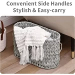 Stylish Wicker Woven Toilet Paper Storage Large Capacity Household Bathroom Storage Basket With Handles Sundries Storage Basket - Image 10