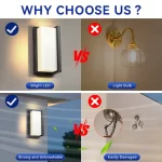 LED Wall Sconces Modern Indoor Outdoor Lamp, Waterproof Wall Mount Lights Living Room Hallway Bedroom Decor Indoor Wall Lighting - Image 2