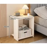 Bedside table Bedroom Home Modern simple bedroom Simple heightening Bedside small cabinet Storage drawer cabinet - Image 15