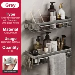 Bathroom Storage Rack Stainless Steel Anti Rust Storage Shower Rack Suction Cup Storage Rack Household Storage Appliances - Image 13