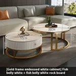 Round Unique Coffee Tables Waterproof Modern Simple Metal Coffee Tables Aesthetic Organizer Muebles De La Sala Home Decoration - Image 41