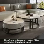Round Unique Coffee Tables Waterproof Modern Simple Metal Coffee Tables Aesthetic Organizer Muebles De La Sala Home Decoration - Image 30