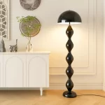 Floor lamp, living room cream wind and sand hair lamp, decorative ornament, vertical floor lamp, bedroom bedside ambient lamp - Image 4