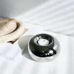 Ceramics Candle Holder Circular Silvery Candlestick Home Desktop Modern Simplicity Decor DIY Office Supplies Aromatherapy Gifts - Image 4