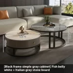 Round Unique Coffee Tables Waterproof Modern Simple Metal Coffee Tables Aesthetic Organizer Muebles De La Sala Home Decoration - Image 47