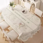 Oval dining tablecloth, washable waterproof oil-proof heat-resistant new luxury table cover for living room tea table - Image 4