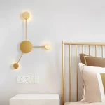 Modern Geometric LED Wall Sconce Black Metal Abstract Molecular Wall Lamp Living Room Bedroom Art Decor - Image 5