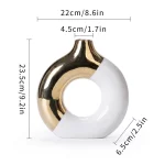 Ceramic Flower Vases For Living Room Luxury Nordic Plant Pot,Dinning Table Hotel Home Decoration,Wedding Festival Artwork Golden - Image 10
