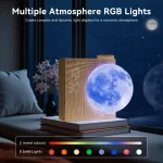 Sunrise Alarm Clocks for Heavy Sleepers,Night Lamp Clocks for Bedrooms with Moon Light,10 Light Effects,30/60/90 Timer,10 Sleep - Image 3