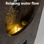 Ferrisland Buddha Waterfall Fountain Outdoor, Freestanding Relaxing Water Fountain, Asian Zen Fengshui Patio Garden Backyard Dec - Image 5