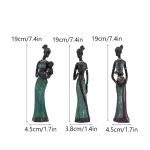 African Black Woman Figurines Sculptures Friends Gift Home Ornamenten Hars Retro Ambachten Accessories Shelf Decoration - Image 7