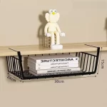 1pc White/Black Multi Functional Iron Bottom Hanging Basket Perforated Kitchen Bathroom Storage Basket Storage Rack Makeup Tools - Image 7
