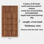 Solid Wood Wall Mounted Coat Racks Clothes Hanging Door Multilayer Coat Racks Hooks Piano Key Clothing Hanger Entrance Bedroom - Image 13