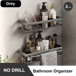 Bathroom Storage Rack Stainless Steel Anti Rust Storage Shower Rack Suction Cup Storage Rack Household Storage Appliances - Image 8