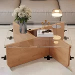 Aesthetic Coffee Table Elegant Design Glam Modern Side Table Space Premium Saving Vintage Sedentary Table Home Furniture - Image 4
