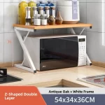 Kitchen Storage Rack Countertop Spice Oven Microwave Shelf Desktop Organizer Accessories European Style 3 Layers No Drilling - Image 17