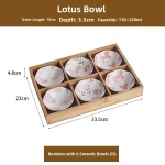 Wooden Tea Cooking Tray Utensils Nine Grids Hot Pot Restaurant Sauce Dish Fruit Platter Four  Grids Ceramic Dishware - Image 30