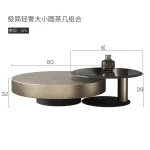 Designer Stainless Coffee Tables European Luxury Round Tea Table Living Room Furniture Italian Tempered Glass Furniture Home - Image 20