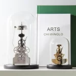 Luxury Mechanic Metal Desk Clock Living Room Table Clock Work Office Aesthetic Clocks Nordic Interior Decoration Accessories - Image 5