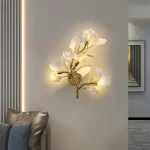 Luxury Gold Ginkgo Leaf Wall Sconce Modern LED Wall Lamp Creative Flower Wall Light Fixture for Bedroom Living Room Home Decor - Image 2