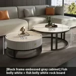 Round Unique Coffee Tables Waterproof Modern Simple Metal Coffee Tables Aesthetic Organizer Muebles De La Sala Home Decoration - Image 31