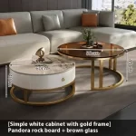 Round Unique Coffee Tables Waterproof Modern Simple Metal Coffee Tables Aesthetic Organizer Muebles De La Sala Home Decoration - Image 40