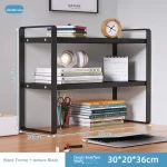 Shelf Desktop Storage  Bookshelf Student Desk Shelves Racks Office Computer Desk Tiered Cabinet Home Storage Holders Organizer - Image 19
