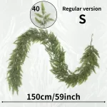 5/6/9ft Christmas Pine Garlands Real Touch Cedar Garland Xmas Indoor Fireplace Home Decor Artificial Plants Hanging Adorn Wreath - Image 7