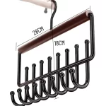 Hanger For Closet Organizer Wardrobe Organizer Clothes Hat And Bag Hook Metal Wall Mounted Coat Rack With 8 Storage Hooks - Image 6