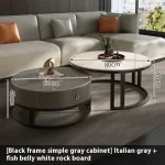 Round Unique Coffee Tables Waterproof Modern Simple Metal Coffee Tables Aesthetic Organizer Muebles De La Sala Home Decoration - Image 42