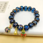 Fashion Ethnic Incense Gray Colored Glaze Bracelet Qin Xiaoxian With Beijing Yonghegong Beast Bangle for Men Women Gift - Image 8