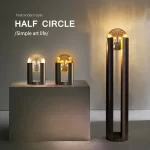 Italy Designer Floor Lamp Black Iron LED Nordic Living Room Hotel Bedside Floor Lamp Home Art Decor Standing Light Desk Lamp
