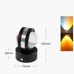 Modern Wall Sconce Double Sided Lens Sunset Bedside Painting Aisle Home Atmosphere Wall Scone 360° Rotating Wall Lamp - Image 14