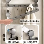 Suction Cup Door Hooks With Strong Adhesive No Drilling Required High Load-Bearing Capacity Storage Rack Hooks Coat Racks - Image 5