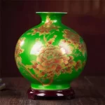 New Chinese Style Vase Jingdezhen Yellow Crystal Glaze Flower Vase Home Decor Handmade Shining Famille Rose Vases - Image 15