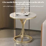 Round Side Small Coffee Tables Italian Luxury Mid Century Marble Corner Coffee Tables Nordic Vintage Living Room Furniture