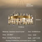 Luxury LED Crystal Pendant Lights Home Living Dining Room Lighting Decorate Lustre Villa Hotel Bar Ceiling Chandeliers Fixtures - Image 11