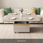 Modern Marble Folding Coffee Table With Storage For Living Room, Table Basse Furniture For Terrace And Lounge Side Table Möbel - Image 8