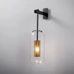 Modern wall sconce light fixture glass bedside hotel bathroom background lamp corridor luminaire home decoration lighting gold - Image 12