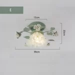 Korean Garden Ceiling Lights Ceramic Living Room Dining Room Aisle Lamps Romantic Bedroom Beauty Salon Clothing Ceiling Light - Image 9