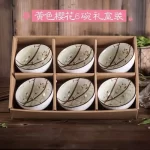 Japanese Colour Kitchen Utensils Porcelain Ceramic Bowl With Box Tableware Set - Image 15