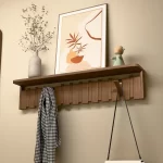 Piano Key Wall Mounted Clothes Hanger Wooden Wall Coat Rack Multifunctional Clothing Racks Home Entrance Dress Storage Hangers