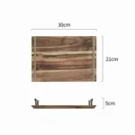 Kitchen Tray for Serving Food Trays for Desserts Dessert Tray With Handles Wooden Serve Storage Coffee Fruit Snack Drink Sweets - Image 9