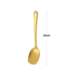 1Pcs Gold Stainless Steel Long Soup Spoon Cooking Utensils Kitchenware Skimmer Colander Frying Spatula Kitchen Accessories - Image 10