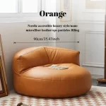 Lazy Sofas Living Room Single Sofa Modern Design Sofa for 1 Person Can Lie Down Beanbag Tatami Thickened Leather Home Furniture - Image 8